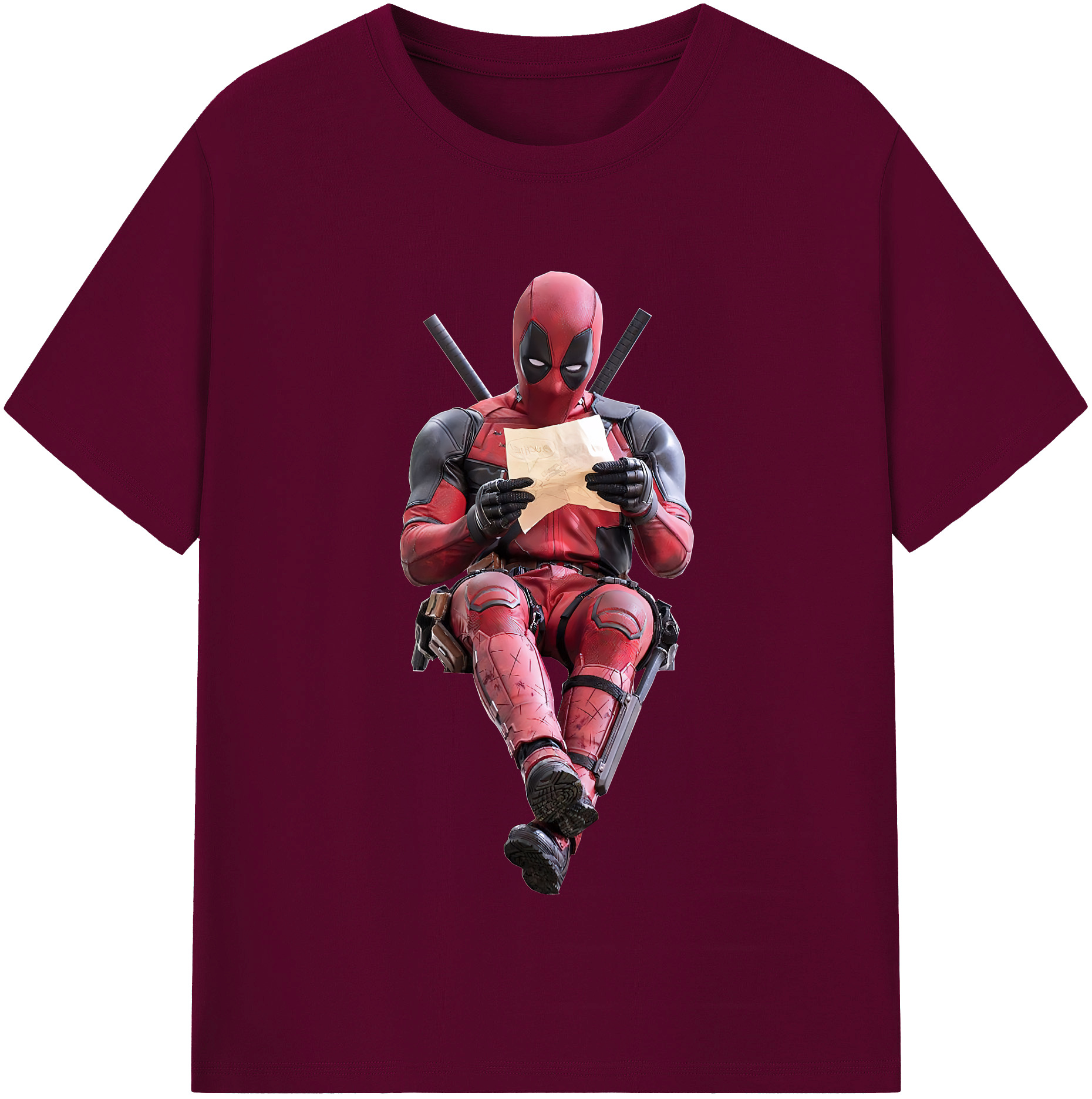 （画像用） Deadpool デッドプール レディースカジュアルプリントTシャツ（綿100％）